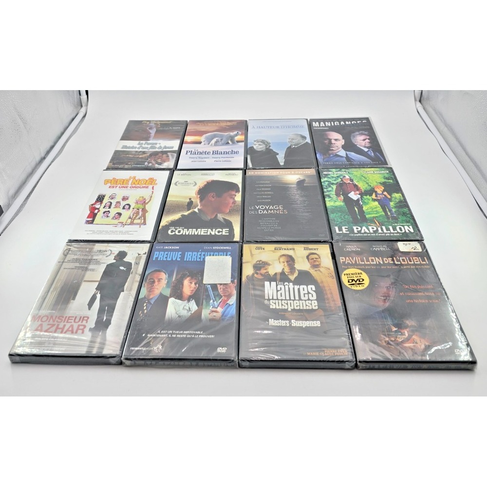 Lot‎ of 12 DVD Movies – French Canadian / Québec Cinema – Random Genres – NEW